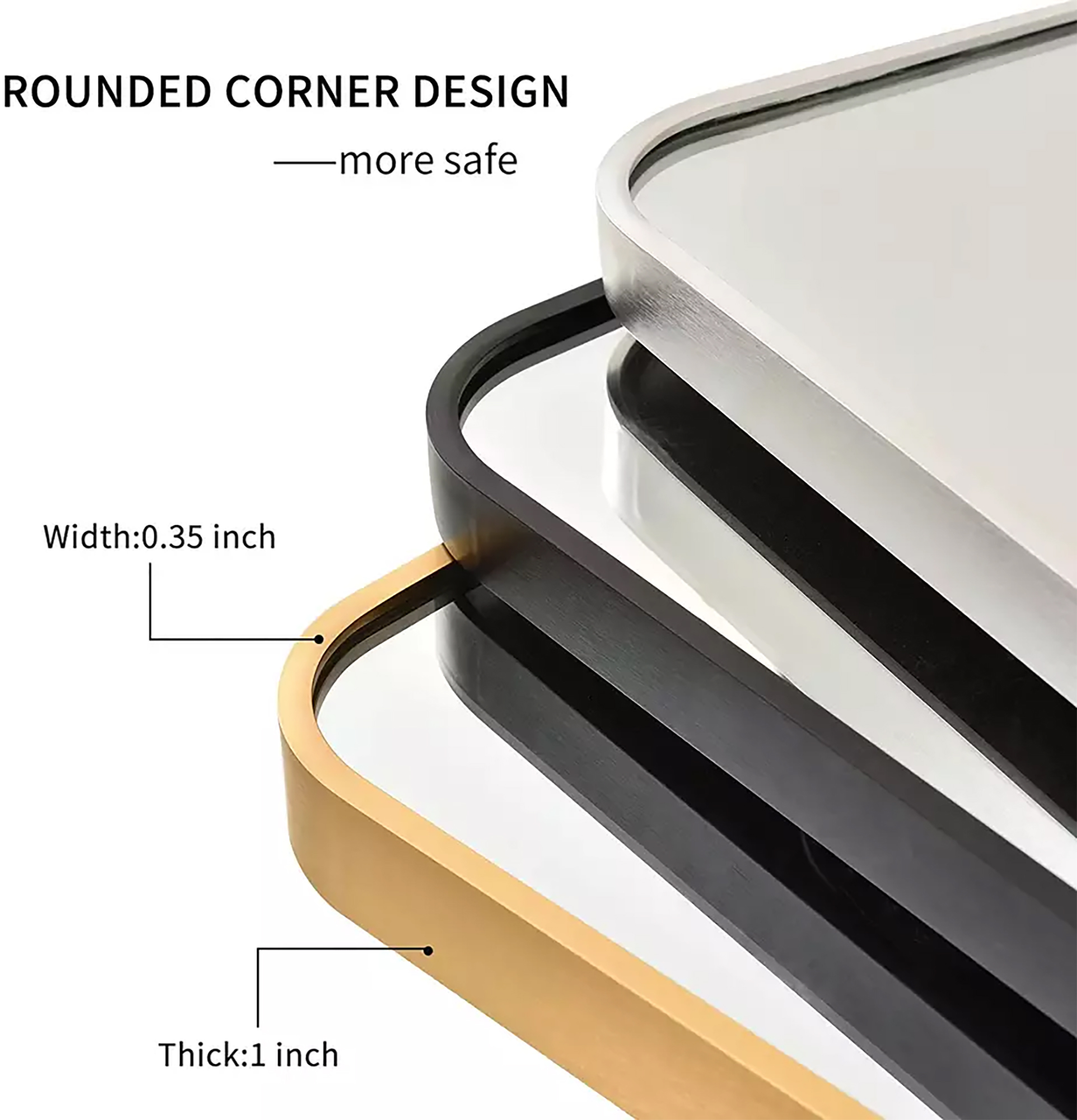 Sleek Edge Bevel Mirror