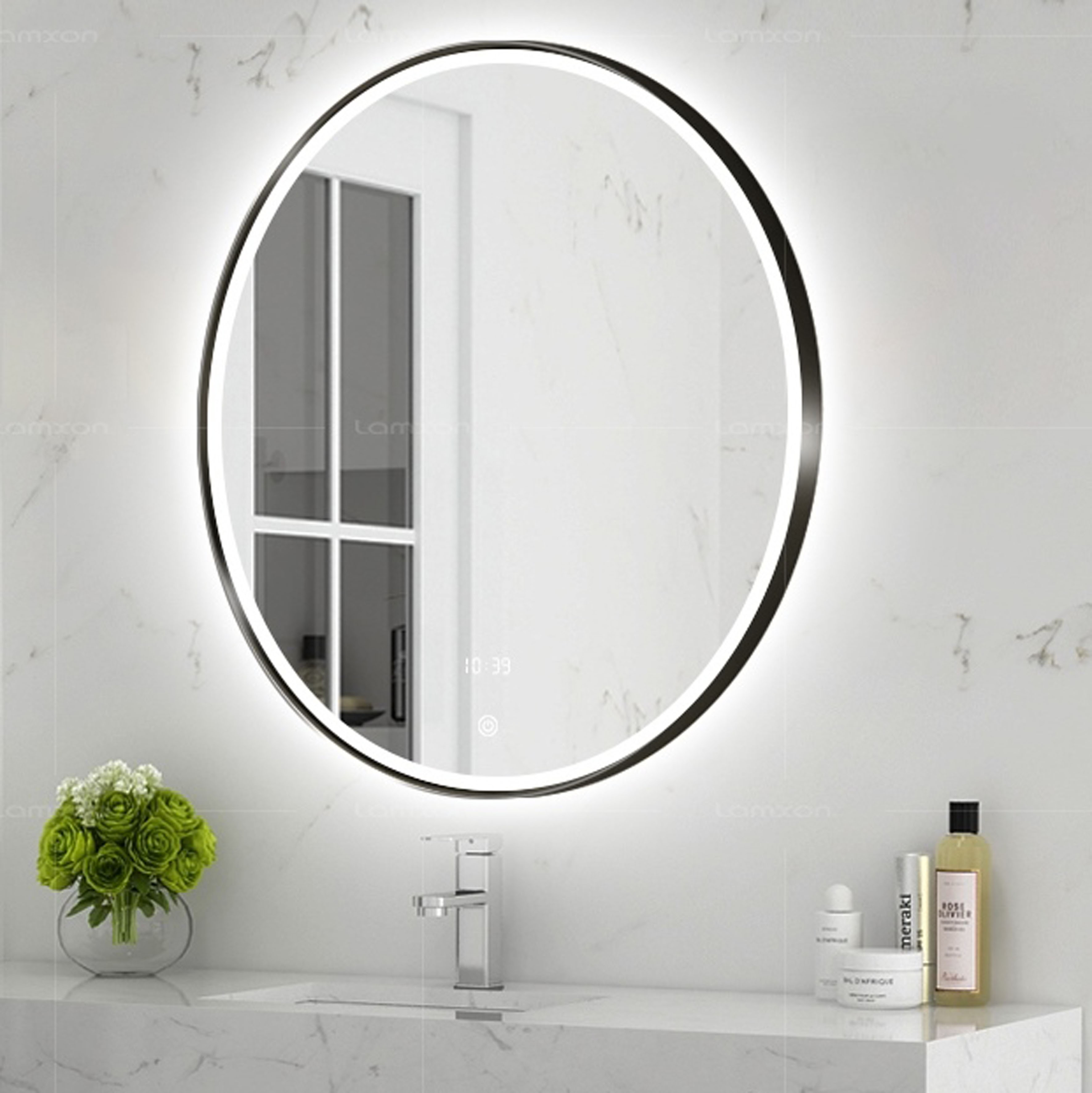 Minimal Round Frame Mirror